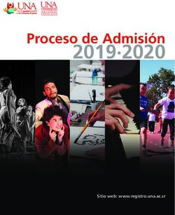 2019 2020 Proceso de Admisión - Sitio web: www.registro.una.ac.cr