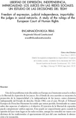 LIBERTAD DE EXPRESIÓN, INDEPENDENCIA, IMPARCIALIDAD: LOS JUECES EN LAS REDES SOCIALES. UN ESTUDIO DE LAS DECISIONES DEL TEDH1 - RECYT
