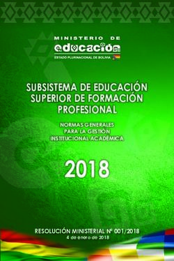 2018 SUBSISTEMA DE EDUCACIÓN SUPERIOR DE FORMACIÓN PROFESIONAL - NORMAS GENERALES