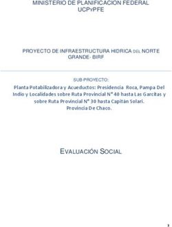 EVALUACIÓN SOCIAL - MINISTERIO DE PLANIFICACION FEDERAL UCPYPFE