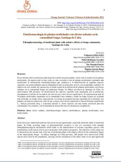 Etnofarmacolog&iacute;a de plantas medicinales con efectos sedantes en la comunidad Songo, Santiago de Cuba - Orange Journal