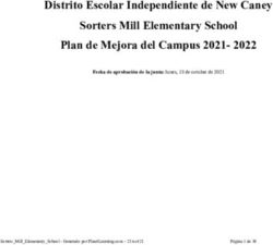 Distrito Escolar Independiente de New Caney Sorters Mill Elementary School Plan de Mejora del Campus 2021- 2022
