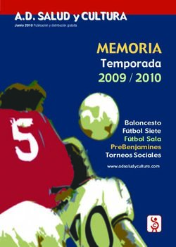 MEMORIA Temporada 2009 / 2010 - CULTURA A.D. SALUD A.D. SALUD y y CULTURA - AD Salud y Cultura