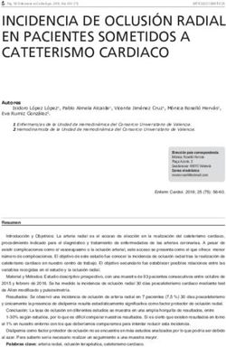 INCIDENCIA DE OCLUSI&Oacute;N RADIAL EN PACIENTES SOMETIDOS A CATETERISMO CARDIACO