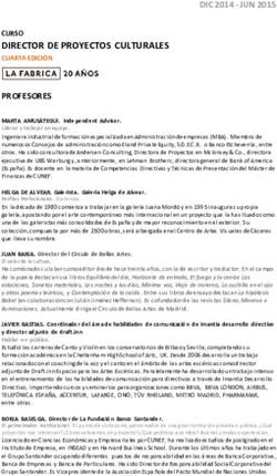 DIRECTOR DE PROYECTOS CULTURALES - CURSO - Fundaci&oacute;n Contempor&aacute;nea