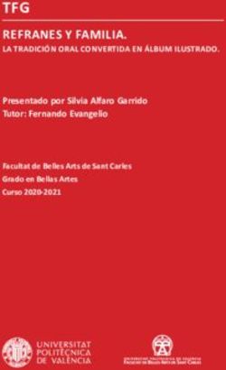 TFG REFRANES Y FAMILIA. LA TRADICI&Oacute;N ORAL CONVERTIDA EN &Aacute;LBUM ILUSTRADO - Presentado por Silvia Alfaro Garrido Tutor: Fernando Evangelio