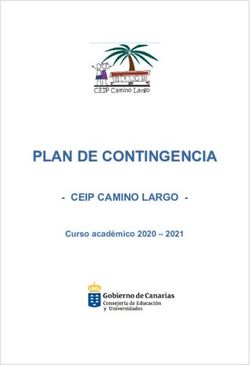 PLAN DE CONTINGENCIA - CEIP CAMINO LARGO - Curso académico 2020 2021 - Gobierno de Canarias