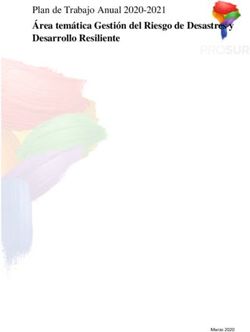 Área temática Gestión del Riesgo de Desastres y Desarrollo Resiliente - Plan de Trabajo Anual 2020-2021