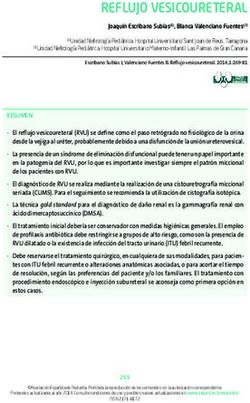 REFLUJO VESICOURETERAL - Aeped