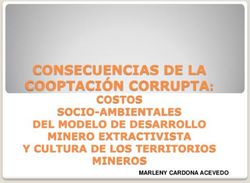 CONSECUENCIAS DE LA COOPTACI&Oacute;N CORRUPTA: COSTOS SOCIO-AMBIENTALES DEL MODELO DE DESARROLLO MINERO EXTRACTIVISTA Y CULTURA DE LOS TERRITORIOS MINEROS