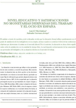 NIVEL EDUCATIVO Y SATISFACCIONES NO MONETARIAS DERIVADAS DEL TRABAJO Y EL OCIO EN ESPA&Ntilde;A