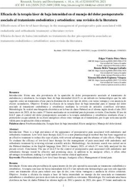 Eficacia de la terapia láser de baja intensidad en el manejo del dolor postoperatorio asociado al tratamiento endodóntico y ortodóntico: una ...