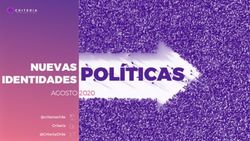 IDENTIDADES POLÍTICAS - AGOSTO 2020 @criteriachile Criteria @CriteriaChile