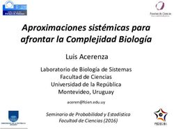 Aproximaciones sist&eacute;micas para afrontar la Complejidad Biolog&iacute;a
