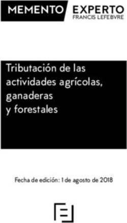 MEMENTO EXPERTO Tributación de las actividades agrícolas, ganaderas y forestales - Fecha de edición: 1 de agosto de 2018 - Efl.es