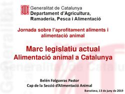 Marc legislatiu actual - Alimentació animal a Catalunya Jornada sobre l'aprofitament aliments i - Gencat
