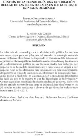 GESTIÓN DE LA TECNOLOGÍA: UNA EXPLORACIÓN DEL USO DE LAS REDES SOCIALES EN LOS GOBIERNOS ESTATALES DE MÉXICO