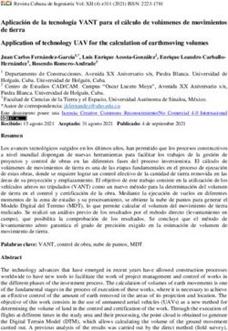Aplicaci&oacute;n de la tecnolog&iacute;a VANT para el c&aacute;lculo de vol&uacute;menes de movimientos de tierra Application of technology UAV for the calculation of ...