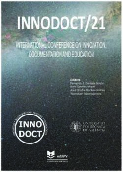 INNODOCT/21 INTERNATIONAL CONFERENCE ON INNOVATION, DOCUMENTATION AND EDUCATION - Editors Fernando J. Garrig&oacute;s Sim&oacute;n Sof&iacute;a Estell&eacute;s Miguel Jos&eacute; ...
