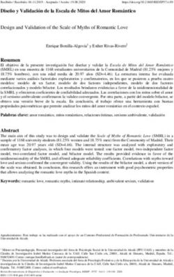Dise&ntilde;o y Validaci&oacute;n de la Escala de Mitos del Amor Rom&aacute;ntico Design and Validation of the Scale of Myths of Romantic Love Resumen - aidep