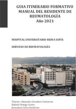 Jerusalem Calvo Gutiérrez - GUIA ITINERARIO FORMATIVO MANUAL DEL RESIDENTE DE REUMATOLOGÍA Año 2021