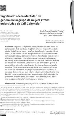 Significados de la identidad de género en un grupo de mujeres trans en la ciudad de Cali-Colombia