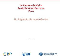 La Cadena de Valor Acuícola Amazónica en Perú - Un diagnóstico de cadena de valor - Unido