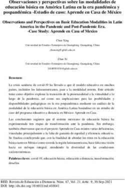 Observaciones y perspectivas sobre las modalidades de educación básica en América Latina en la era pandémica y pospandémica -Estudio de caso: ...