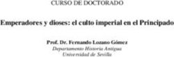Emperadores y dioses: el culto imperial en el Principado - CURSO DE DOCTORADO Prof. Dr. Fernando Lozano G&oacute;mez