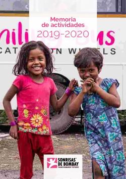 2019-2020 de actividades - Memoria - Sonrisas de Bombay