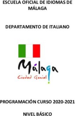 ESCUELA OFICIAL DE IDIOMAS DE M&Aacute;LAGA DEPARTAMENTO DE ITALIANO - PROGRAMACI&Oacute;N CURSO 2020-2021 NIVEL B&Aacute;SICO - EOI de M&aacute;laga