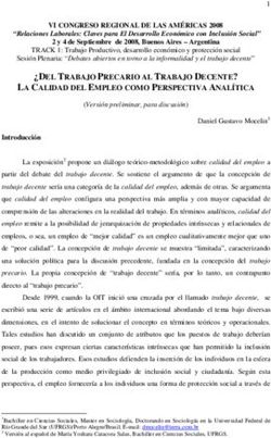 DEL TRABAJO PRECARIO AL TRABAJO DECENTE? LA CALIDAD DEL EMPLEO COMO PERSPECTIVA ANALÍTICA