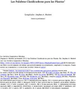 Las Palabras Clasificadoras para las Plantas1