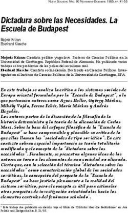 Dictadura sobre las Necesidades. La Escuela de Budapest