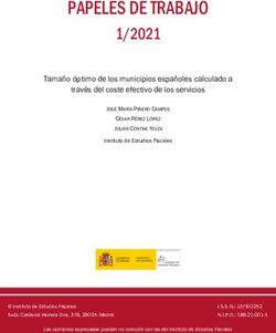 PAPELES DE TRABAJO 1/2021 - Tamaño óptimo de los municipios españoles calculado a - IEF