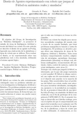 Dise no de Agentes experimentando con robots que juegan al F utbol en ambientes reales y simulados