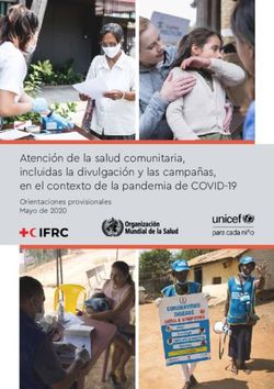 Atención de la salud comunitaria, incluidas la divulgación y las campañas, en el contexto de la pandemia de COVID-19 - Orientaciones provisionales ...