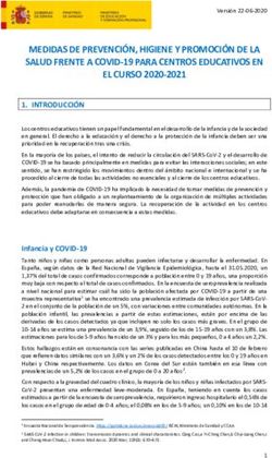 MEDIDAS DE PREVENCIÓN, HIGIENE Y PROMOCIÓN DE LA SALUD FRENTE A COVID-19 PARA CENTROS EDUCATIVOS EN EL CURSO 2020-2021