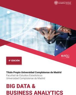 BIG DATA & BUSINESS ANALYTICS - T&iacute;tulo Propio Universidad Complutense de Madrid Facultad de Estudios Estad&iacute;sticos Universidad Complutense de Madrid