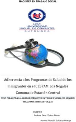 Adherencia a los Programas de Salud de los Inmigrantes en el CESFAM Los Nogales Comuna de Estación Central