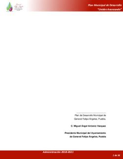 Plan Municipal de Desarrollo "Unidos Avanzando" - Administración 2018 2021 - General Felipe Ángeles