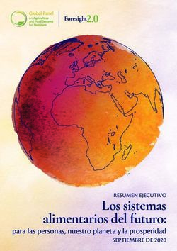 Los sistemas alimentarios del futuro: para las personas, nuestro planeta y la prosperidad SEPTIEMBRE DE 2020
