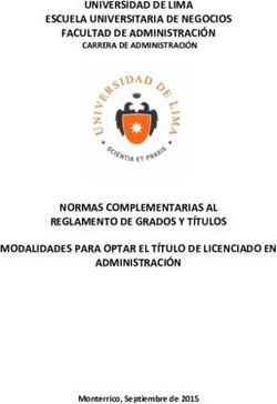 UNIVERSIDAD DE LIMA ESCUELA UNIVERSITARIA DE NEGOCIOS FACULTAD DE ADMINISTRACIÓN