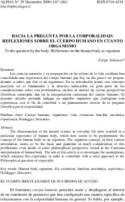 HACIA LA PREGUNTA POR LA CORPORALIDAD: REFLEXIONES SOBRE EL CUERPO HUMANO EN CUANTO