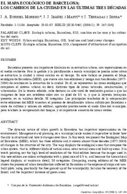 EL MAPA ECOLÓGICO DE BARCELONA: LOS CAMBIOS DE LA CIUDAD EN LAS ÚLTIMAS TRES DÉCADAS