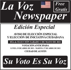 La Voz Newspaper Edición Especial AVISO DE ELECCIÓN ESPECIAL - Su Voto Es Su Voz