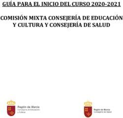 GUÍA PARA EL INICIO DEL CURSO 2020-2021 COMISIÓN MIXTA CONSEJERÍA DE EDUCACIÓN Y CULTURA Y CONSEJERÍA DE SALUD