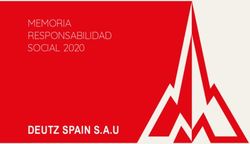 DEUTZ SPAIN S.A.U - MEMORIA RESPONSABILIDAD SOCIAL 2020