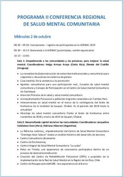 PROGRAMA II CONFERENCIA REGIONAL DE SALUD MENTAL COMUNITARIA