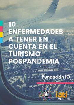 10 ENFERMEDADES A TENER EN CUENTA EN EL TURISMO POSPANDEMIA - Fundaci&oacute;n iO
